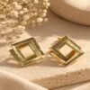 Double Square Geometric Stud Earrings