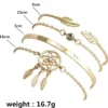 IKIKATA Boho Dreamcatcher Stack Bracelet Set