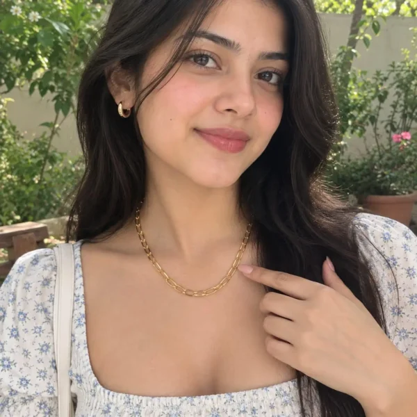 IKIKATA Bold Paperclip Chain Necklace
