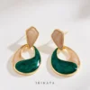 IKIKATA Malachite Yin Drop Earrings